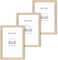 Solid Oak 4x6 Picture Frame for Wall or Tabletop Set of 3-4x6 Picture Frame Collage, Beige Gallery Wall Frame Set, 4x6 Picture Frames, Photo Frames 4x6, Wooden Picture Frames 4x6